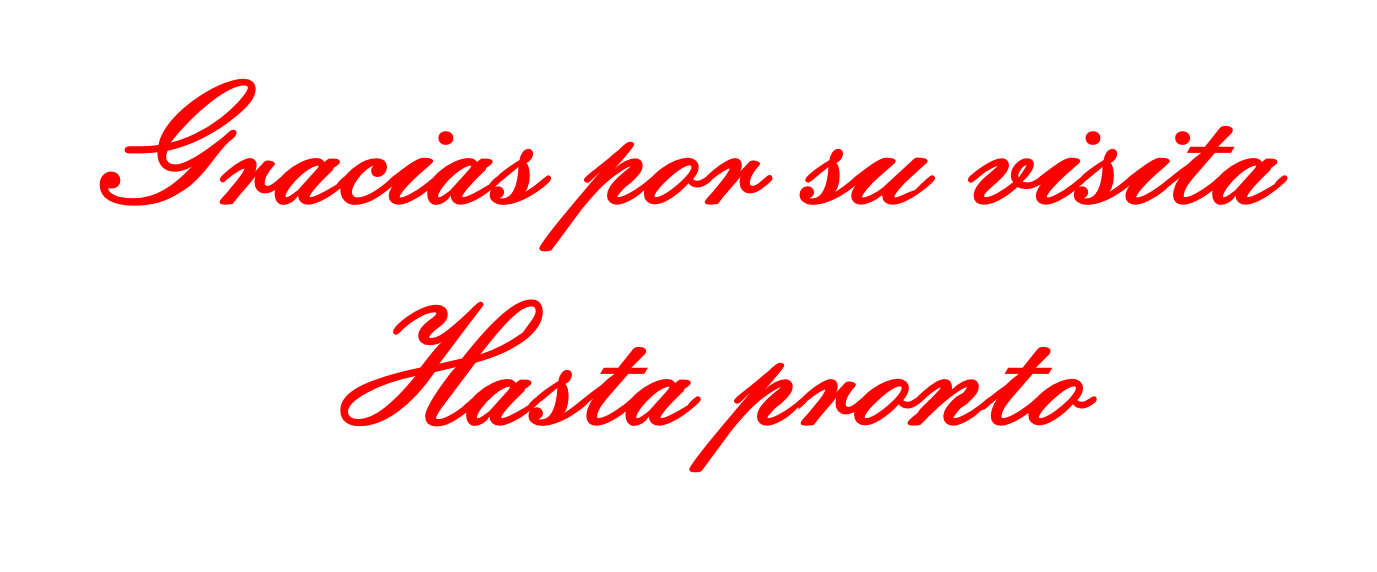 Gracias por su visita rojo y negrita